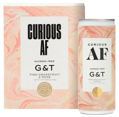 Curious AF Gin & Tonic Pink Grapefruit & Rose